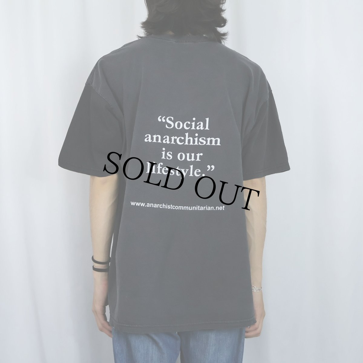 画像4: The Anarchist Communitarian Network メッセージプリントTシャツ BLACK XL (4)