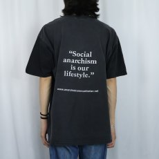 画像4: The Anarchist Communitarian Network メッセージプリントTシャツ BLACK XL (4)