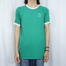 画像2: 80's adidas ロゴプリント リンガーTシャツ XL (2)
