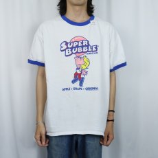画像2: Super Bubble Gum お菓子プリント リンガーTシャツ XL (2)