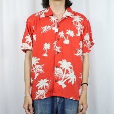 画像2: 2000's Patagonia Pataloha オールオーバーパターン コットンハワイアンシャツ M (2)