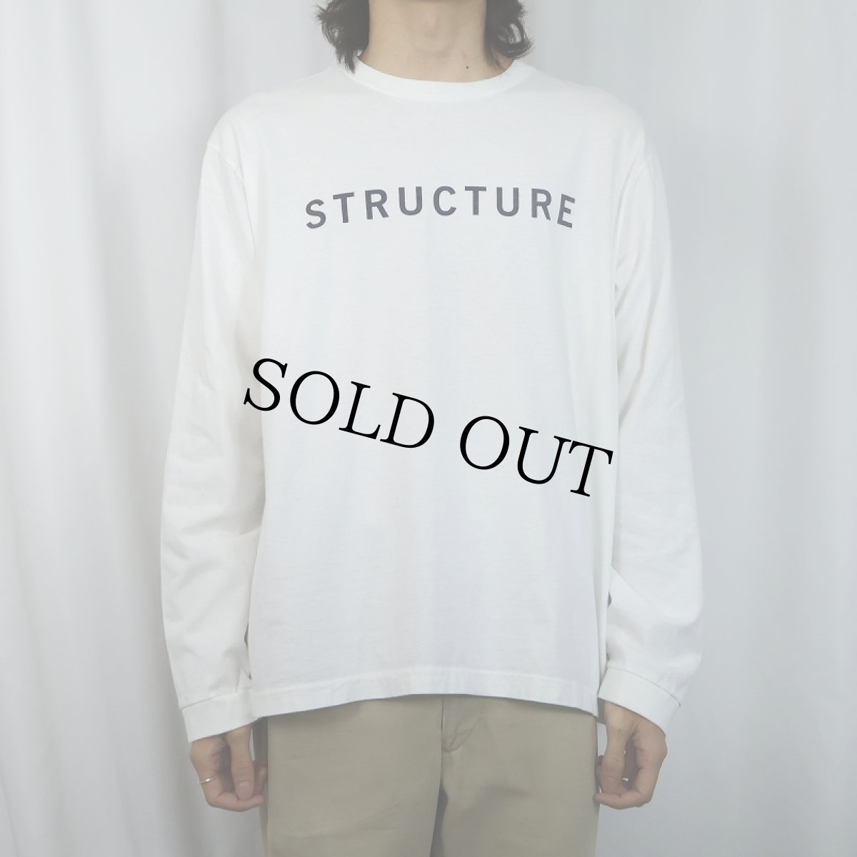 画像2: STRUCTURE ロゴプリントロンT L (2)