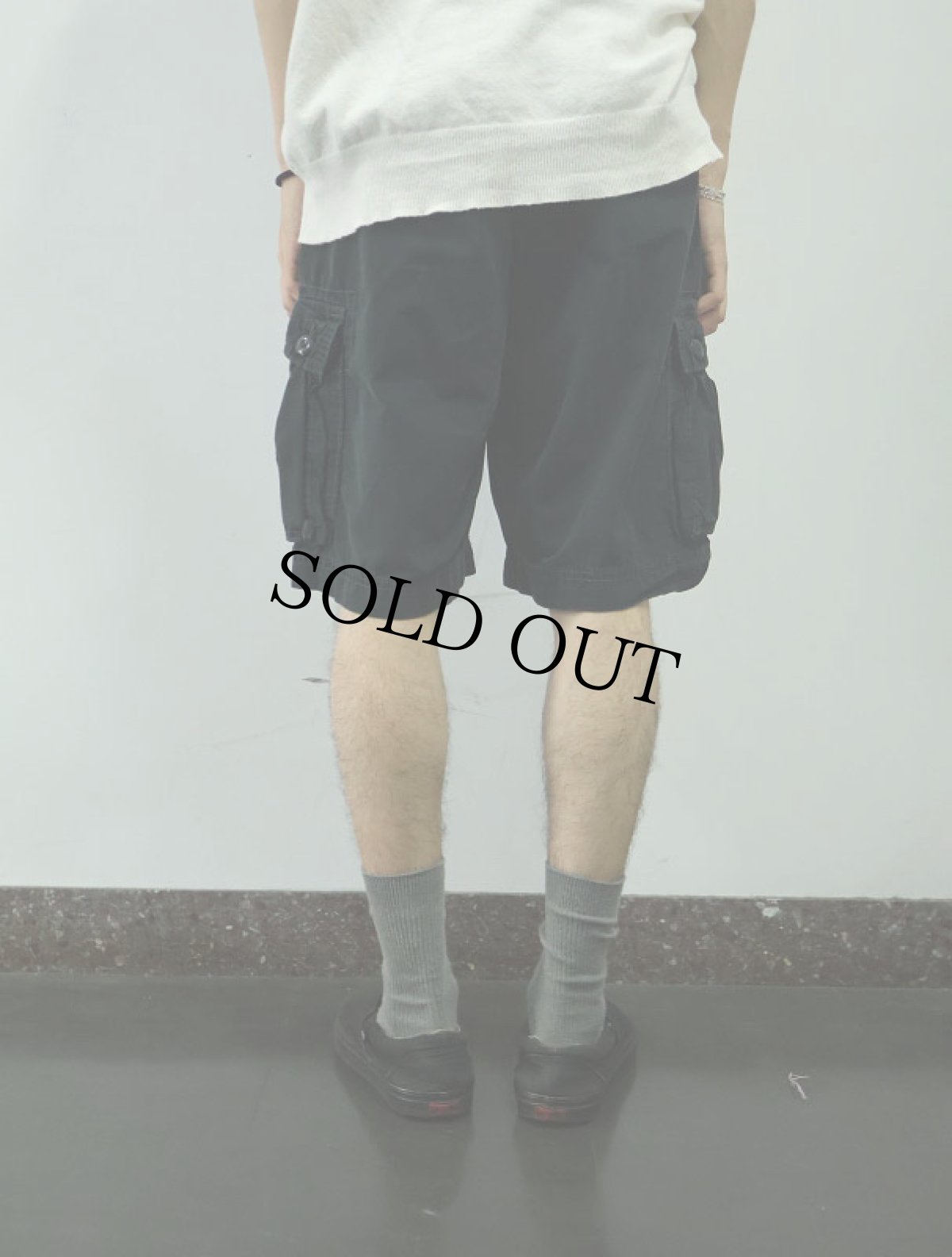 画像3: Ralph Lauren POLO JEANS リップストップ コットンカーゴショーツ BLACK W32 (3)