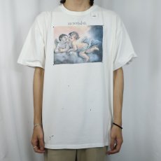 画像2: 90's〜 Raffaello Santi USA製 "DAY DREAMING..." アートプリントTシャツ XL (2)
