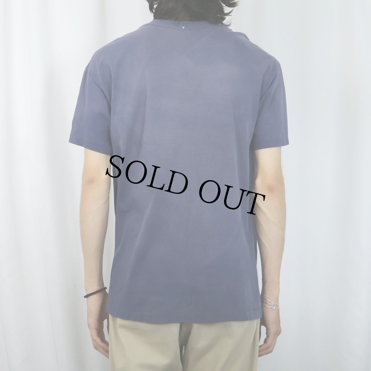 画像3: 90's Hanes 無地ポケットTシャツ NAVY L (3)