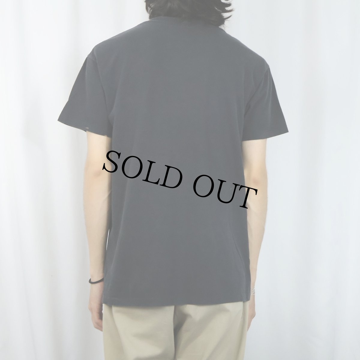 画像3: 90's Hanes 無地ポケットTシャツ BLACK (3)