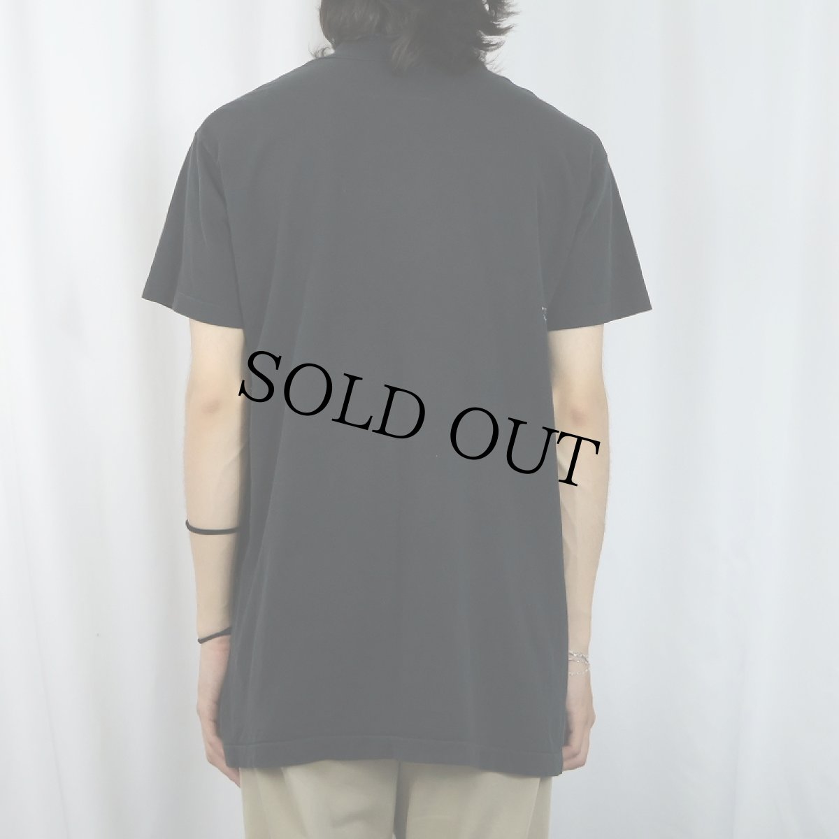 画像3: 90's Hanes 無地ポケットTシャツ BLACK (3)