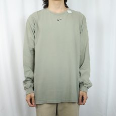 画像3: 90〜2000's NIKE USA製 ロゴ刺繍ロンT L (3)