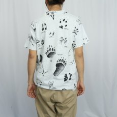 画像3: 90's Art Unlimited USA製 足跡プリントTシャツ M (3)