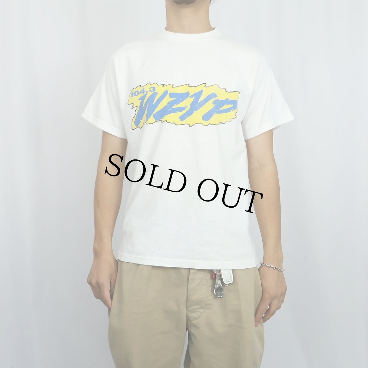 画像2: 90's USA製 "WZYP 104.3FM" カントリー・ミュージック専門ラジオ局プリントTシャツ L (2)