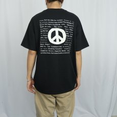 画像4: 90's USA製 "99X 99.7FM Atlanta" オルタナティブ・ロック専門ラジオ局 ピースマークプリントTシャツ BLACK XL (4)