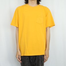 画像2: 90's LANDS' END USA製 無地ポケットTシャツ L (2)