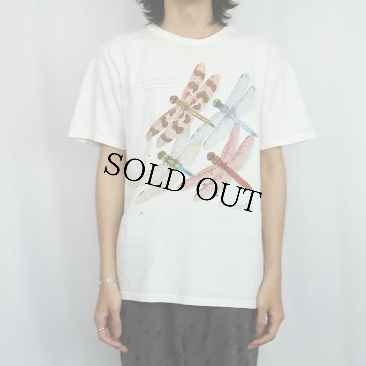 画像2: 90's Liberty Graphics USA製 "Dragonfly" 昆虫プリントTシャツ L (2)
