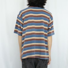画像3: USA製 マルチボーダー柄 リブTシャツ ONE SIZE (3)
