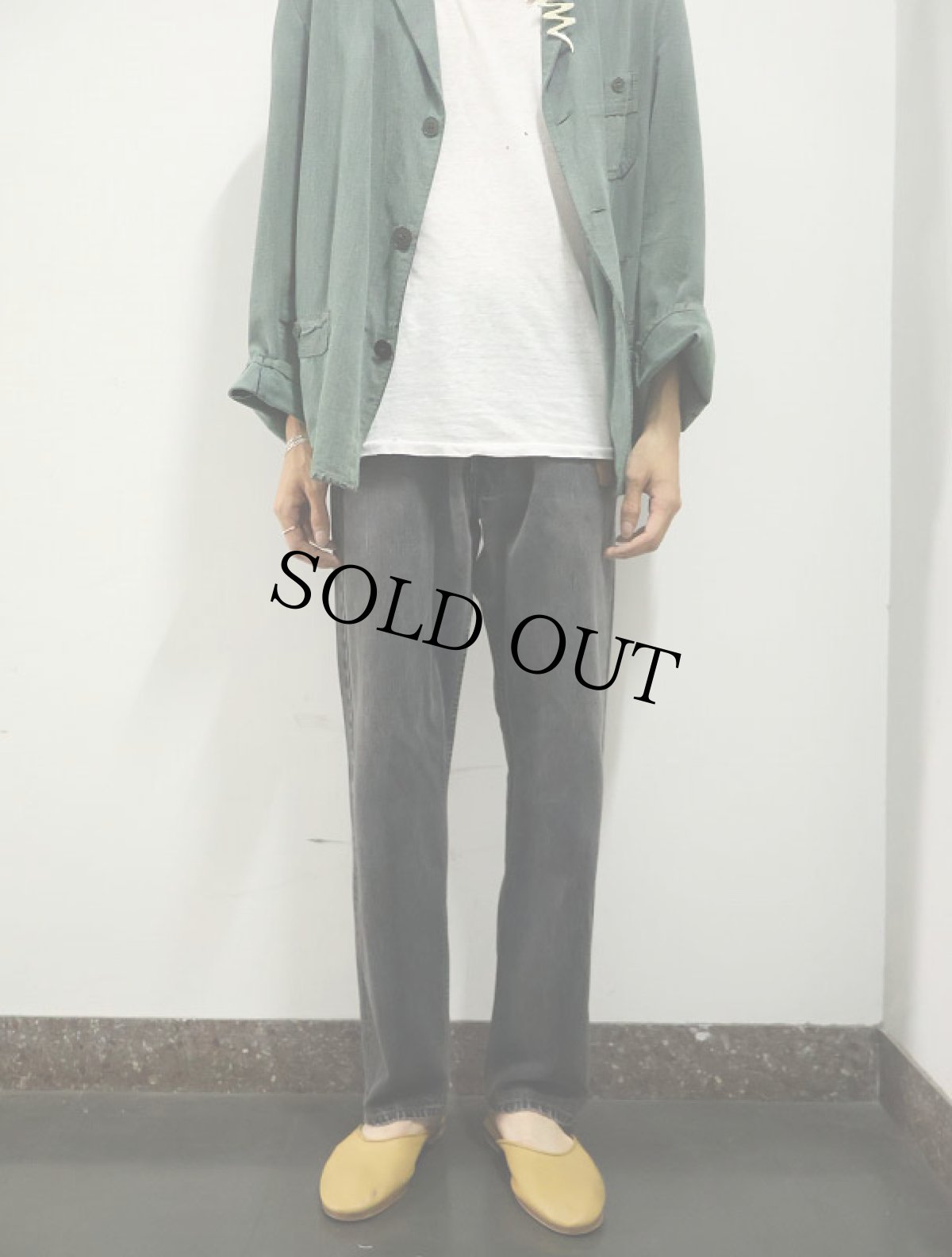 画像2: 90's Levi's 501 USA製 サルファブラックデニムパンツ W34 (2)