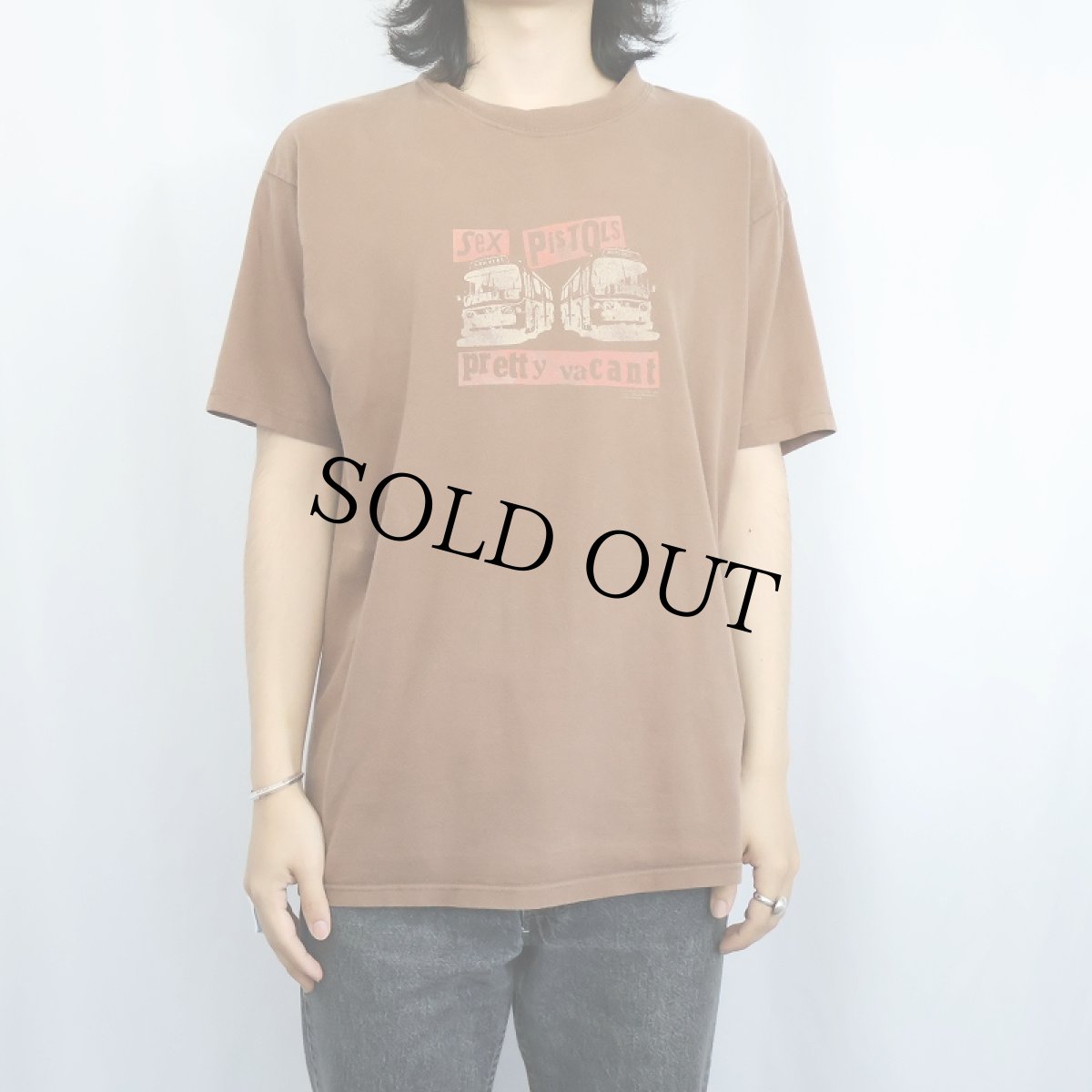 画像2: Sex Pistols "Pretty Vacant" パンクロックバンド アルバムプリントTシャツ L (2)