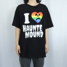 画像3: Haunted Mound USA製 レコードレーベル プリントTシャツ BLACK XL (3)