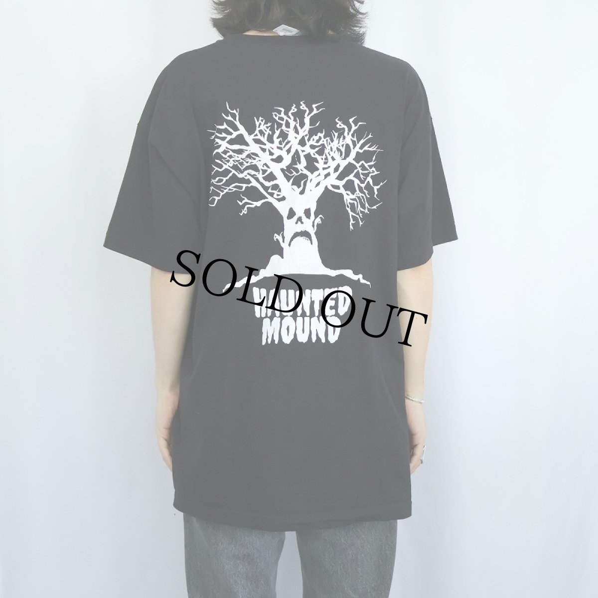 画像4: Haunted Mound USA製 レコードレーベル プリントTシャツ BLACK XL (4)