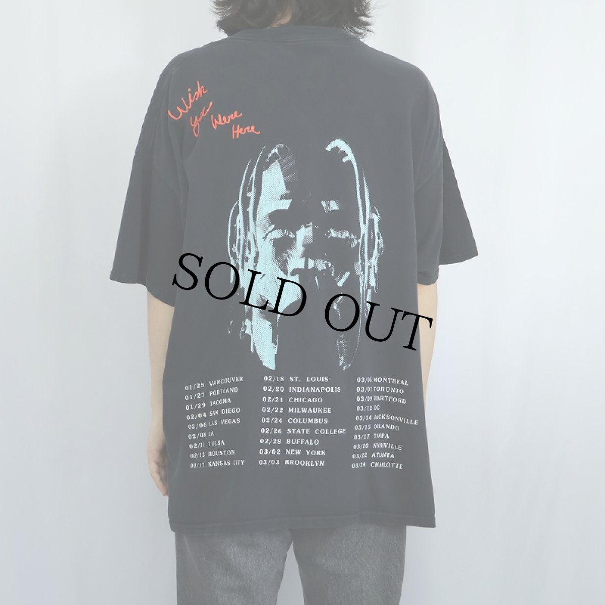 画像4: Travis Scott "Astroworld Tour" ラッパーツアープリントTシャツ BLACK XL (4)