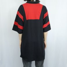 画像3: 90's adidas USA製 コットンナイロン ゲームシャツ BLACK XL (3)