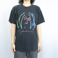 画像2: 90's〜 John Lennon ミュージシャン プリントTシャツ BLACK (2)
