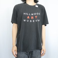 画像2: 80〜90's USA製 "HILWOOD ART MUSEUM" 博物館プリントTシャツ BLACK XL (2)
