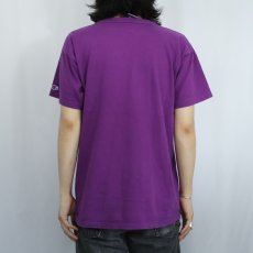 画像3: 80〜90's Champion 青刺繍タグ 中期 USA製 ロゴプリントTシャツ L (3)