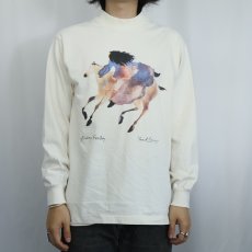 画像2: 90's Carol Grigg USA製 "Riding Far Boy" アートプリントロンT M (2)