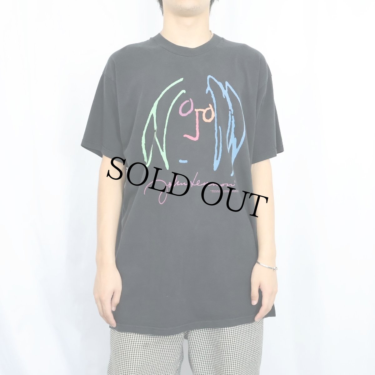 画像2: 90's John Lennon USA製 ミュージシャンプリントTシャツ XL (2)