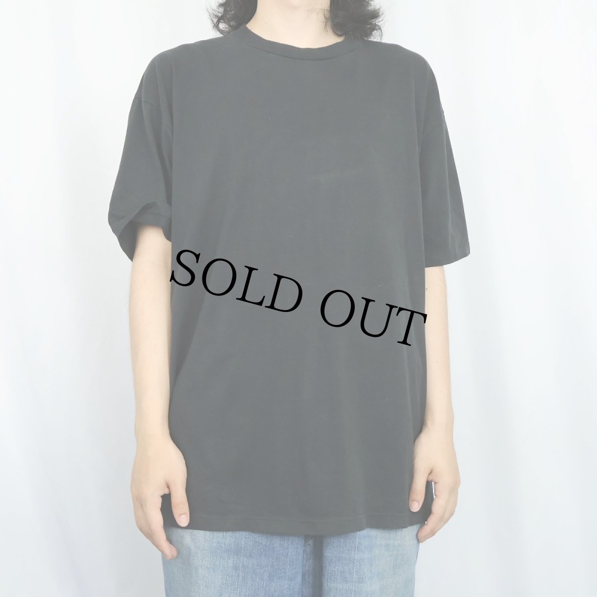 画像2: 90's JERZEES USA製 無地Tシャツ BLACK XL (2)