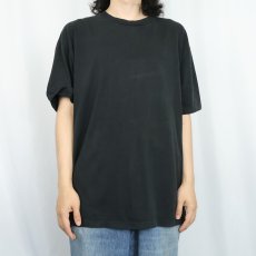 画像2: 90's JERZEES USA製 無地Tシャツ BLACK XL (2)