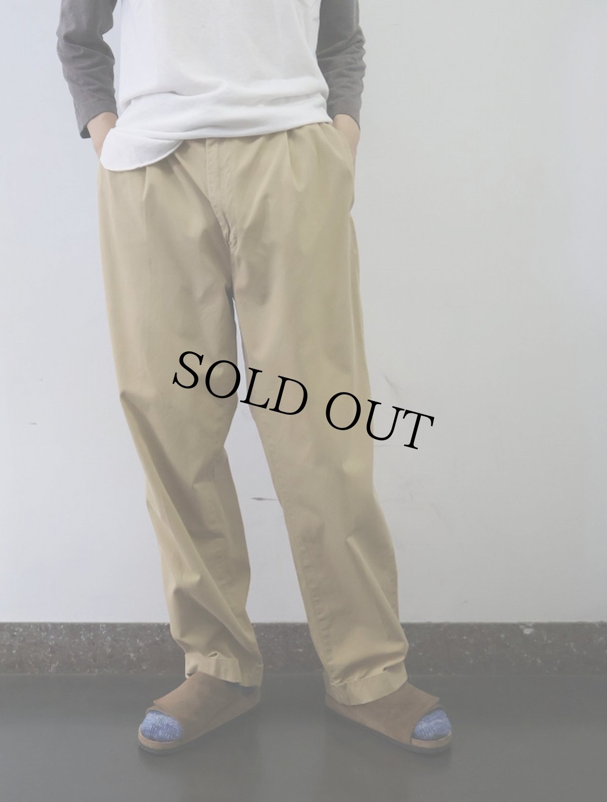 画像2: POLO Ralph Lauren "HAMMOND PANT" 2タックチノトラウザーズ W35 (2)