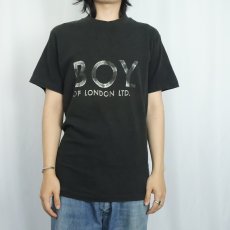 画像2: 90's BOY OF LONDON USA製 ロゴプリントTシャツ BLACK M (2)