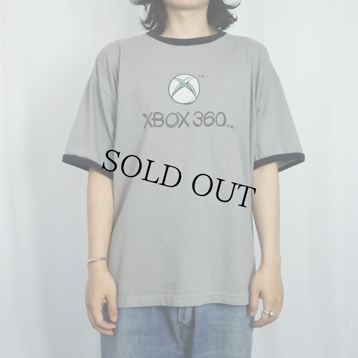画像2: 90's XBOX 360 USA製 ゲームプリント リンガーTシャツ XL (2)