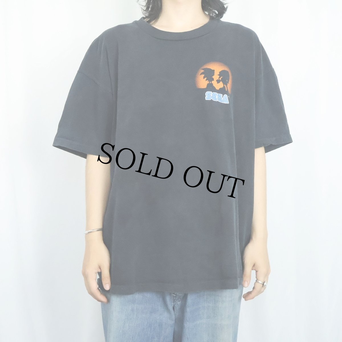 画像2: 90's SEGA USA製 "SONIC SECOND NONE" ゲームプリントTシャツ BLACK XXL  (2)