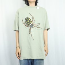 画像2: 90's USA製 蜘蛛イラストプリントTシャツ XL (2)