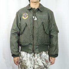 画像2: 70's U.S.AIR FORCE CWU-45/P "TYPE A" ストライプ フライトジャケット SIZE38-40 (2)