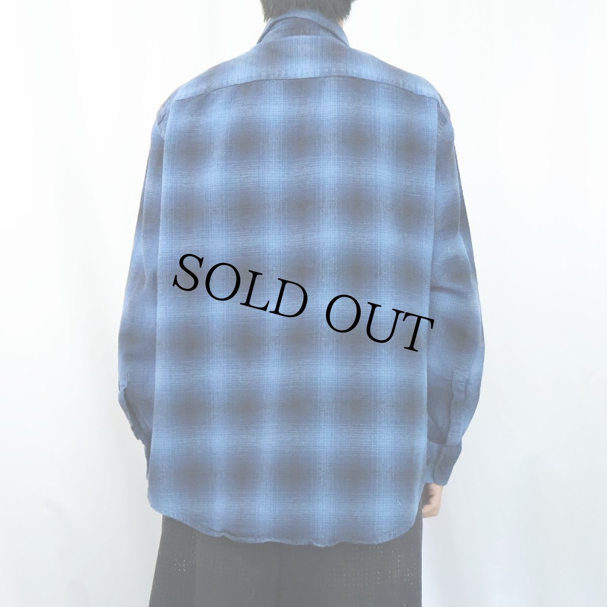画像3: PENDLETON オンブレーチェック柄 ボタンダウン ライトネルシャツ XL (3)