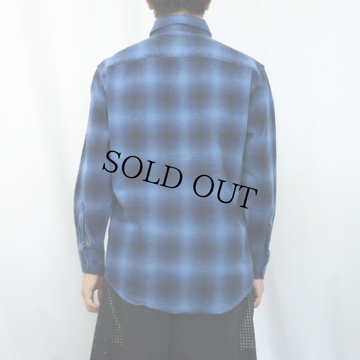 画像3: PENDLETON オンブレーチェック柄 ボタンダウン ライトネルシャツ M (3)