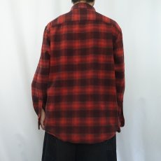 画像3: PENDLETON チェック柄 ボタンダウン ライトネルシャツ L (3)