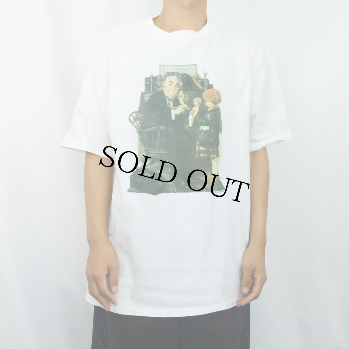 画像2: 90's Norman Rockwell アートプリントTシャツ XL (2)