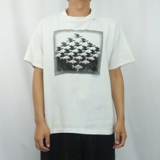 画像2: 80's M.C.ESCHER USA製 "Sky and Water I" アートプリントTシャツ XL (2)