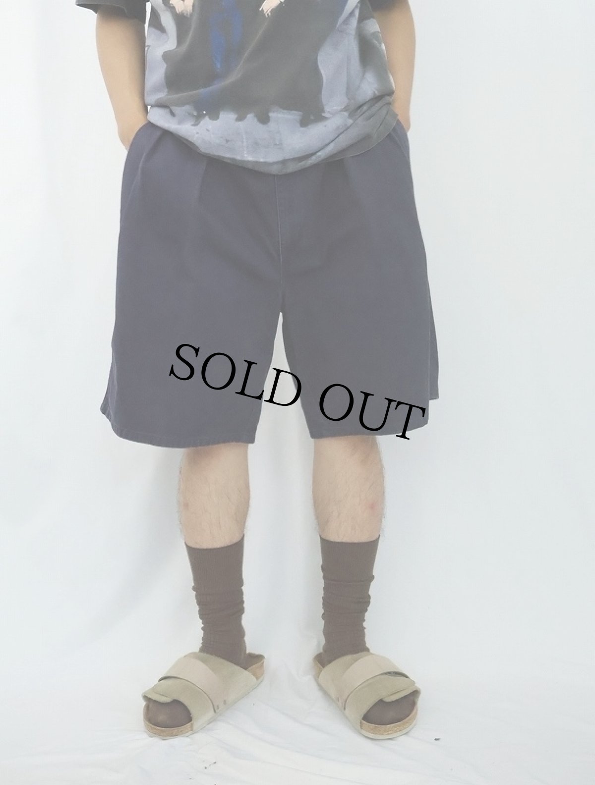 画像2: POLO Ralph Lauren "POLO CHINO" 2タック コットンチノショーツ NAVY W37 (2)