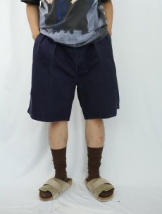 画像2: POLO Ralph Lauren "POLO CHINO" 2タック コットンチノショーツ NAVY W37 (2)