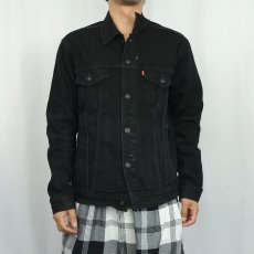 画像2: Levi's ブラックデニムジャケット M (2)