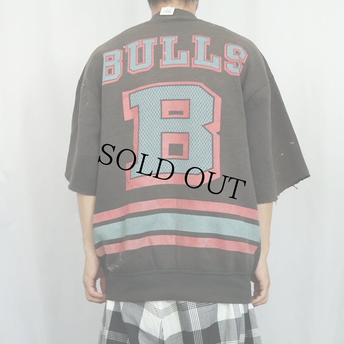 画像3: 90's CHICAGO BULLS USA製 NBAチーム カットオフスウェット BLACK XL (3)