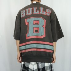 画像3: 90's CHICAGO BULLS USA製 NBAチーム カットオフスウェット BLACK XL (3)