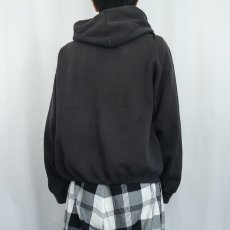 画像3: 90's TULTEX USA製 スウェットジップパーカー BLACK 2XL (3)