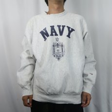 画像2: 90's MV SPORT USA製 ''NAVY'' REVERSE WEAVE TYPE スウェット XL (2)