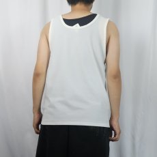 画像3: 70's Custom Casual セーリング柄 ピクチャープリント ポリエステルタンクトップ L (3)